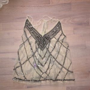 Free People Sequin Tank Top